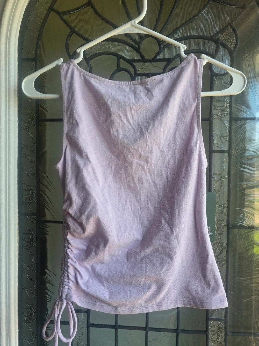 wild fable Lilac Side-Ruched Tank Top
